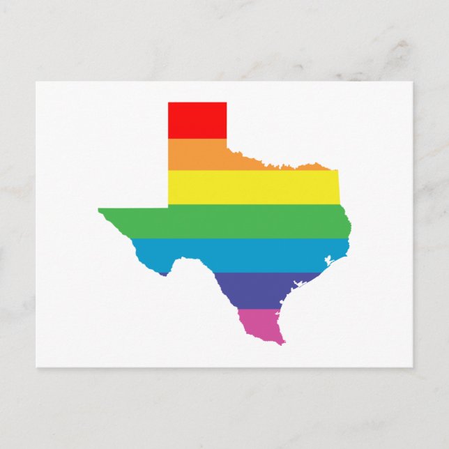 Carte Postale arc-en-ciel texan (Devant)