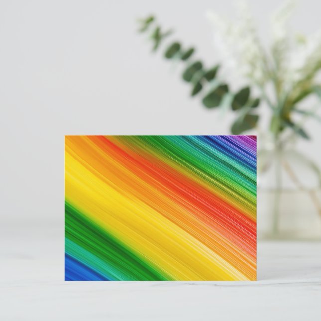Carte Postale Arc-en-ciel vibrant de couleurs (Debout devant)