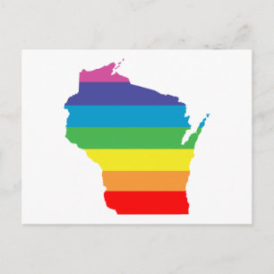 Carte Postale arc-en-ciel wisconsin