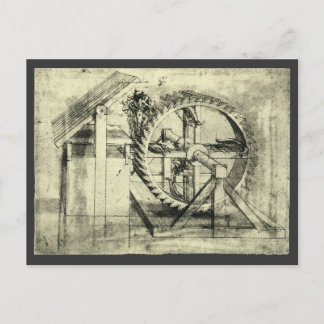 Carte Postale Arc-en-tête propulsé de Léonard de Vinci