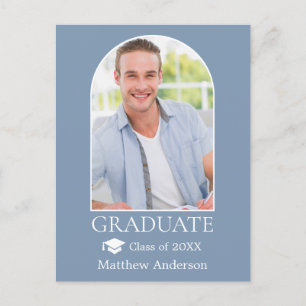 Carte Postale Arc moderne Casquette Dusty Blue Graduation
