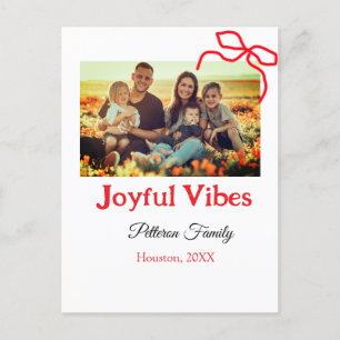 Carte Postale Arc rouge joyeuse Vibes ajouter nom de famille pho