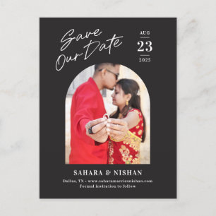 Carte Postale Arc tendance couleur modifiable Enregistrer la dat