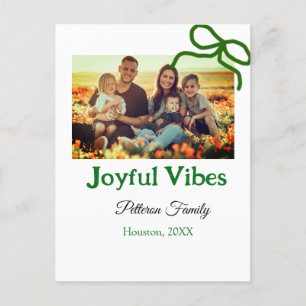 Carte Postale Arc vert joyeuse Vibes ajouter le nom de la photo