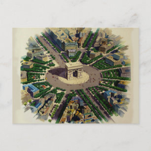 Carte Postale Arc vintage de Triomphe Paris