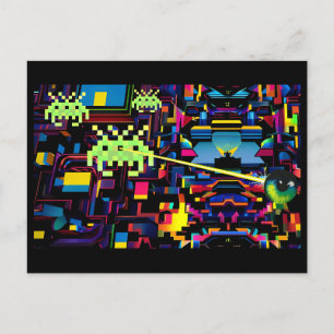 Carte Postale Arcade Death Machine on Patrol - Ken Gage Art