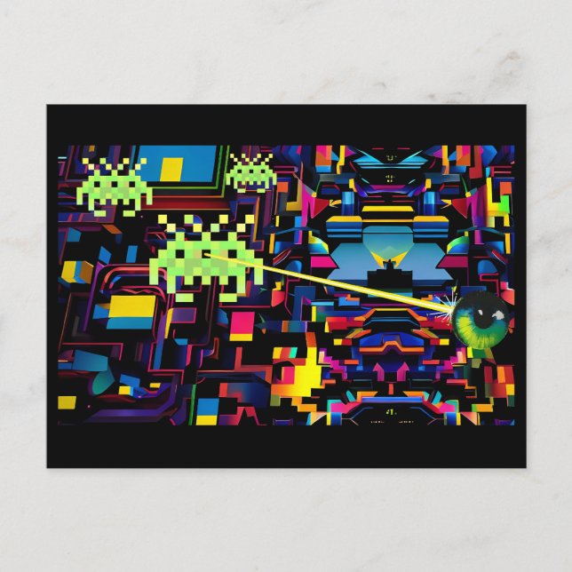 Carte Postale Arcade Death Machine on Patrol - Ken Gage Art (Devant)