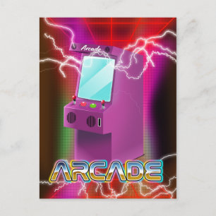 Carte Postale Arcade rétro des années 80