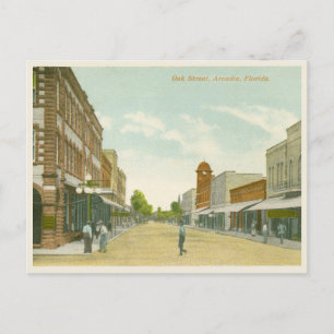 Carte Postale Arcadia Floride vintage scène historique de rue