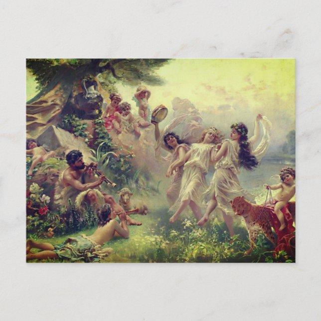 Carte Postale Arcadie heureuse, par Konstantin Makovsky (1890) (Devant)