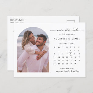 Carte Postale Arch calendrier photo Enregistrer la date Invitati