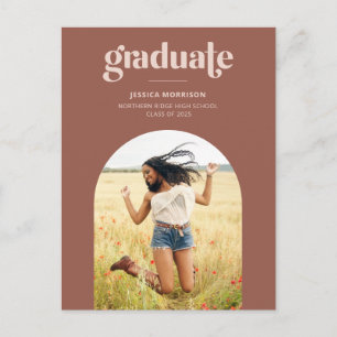 Carte Postale Arch Photo Typographie moderne Rust 2025 Graduatio