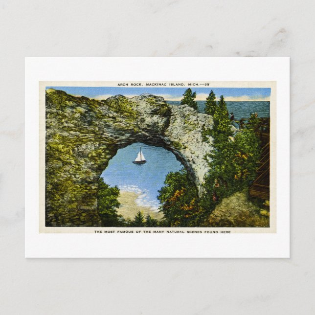 Carte Postale Arch Rock Mackinac Island, Michigan (Devant)