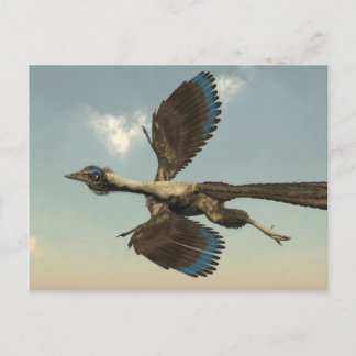 Carte Postale Archaeopteryx birds dinosaurs flying - 3D render