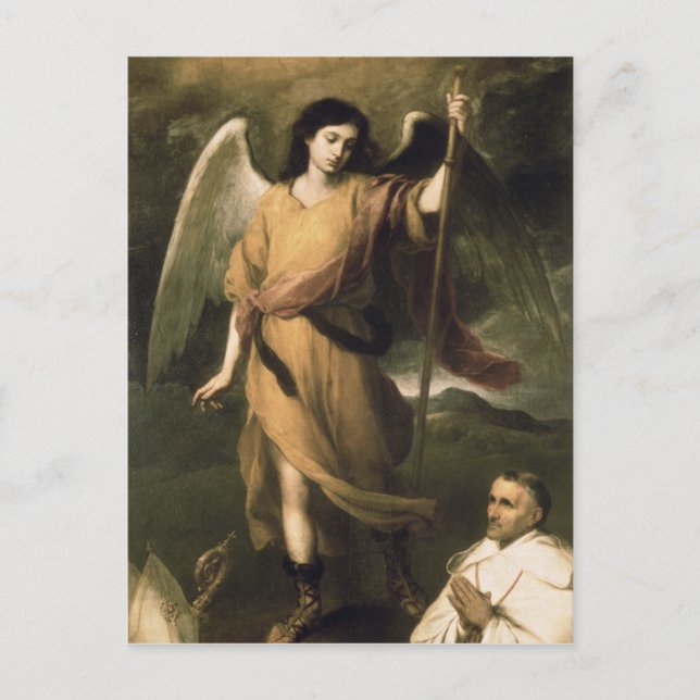 Carte Postale Archangel Raphael avec Mgr Domonte (Devant)