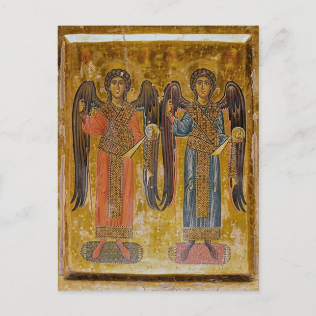 Carte Postale Archanges Michael et Gabriel de Sinai Icon (Devant)