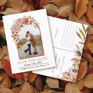Carte Postale Arche avec fleurs d'automne mariage de automne pho