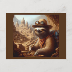 Carte Postale Archéologue Sloth