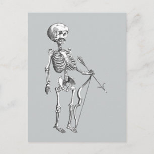 Carte Postale Archer de squelette vintage