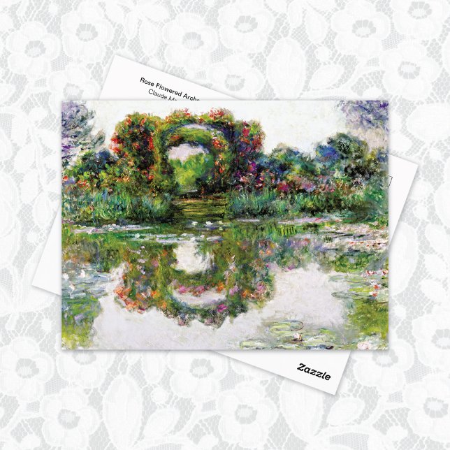 Carte Postale Arches à fleurs roses Claude Monet (Créateur téléchargé)