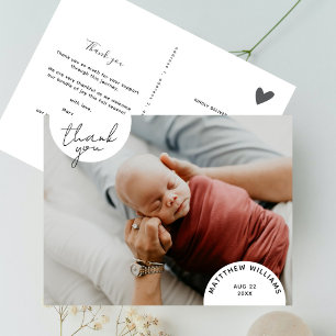 Carte Postale Arches Minimals Modernes Simples Photo Merci Bébé