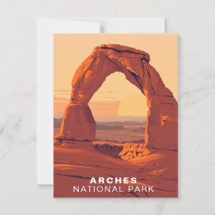 Carte Postale Arches National Park Utah Travel Vintage Art