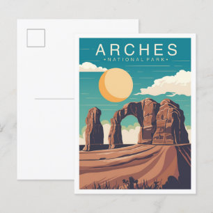Carte Postale Arches National Park Utah USA Illustration de voya