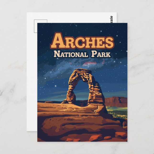 Carte Postale Arches Parc National Utah Delicate Arch Moab (Devant / Derrière)