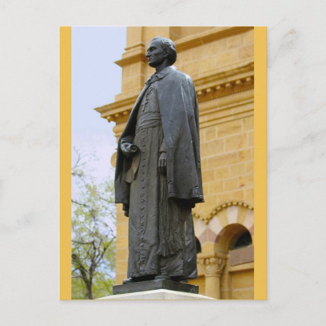 Carte Postale Archevêque Jean-Baptiste Lamy Statue (Devant)