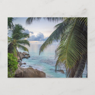 Carte Postale archipel des Seychelles, paysage tropical,