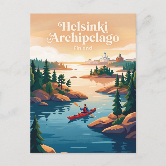 Carte Postale Archipel d'Helsinki Finlande (Devant)