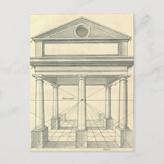 Carte Postale Architecture Ancienne, Portique Romain avec Colonn (Devant)