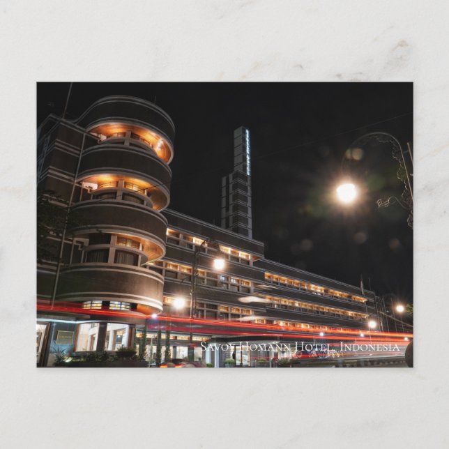 Carte Postale Architecture Art Déco Esthétique Indonésie Voyage (Devant)