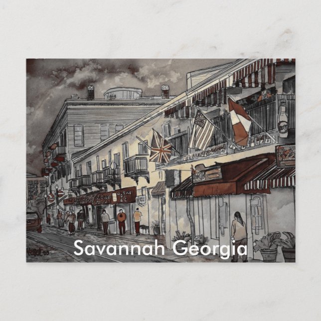 Carte Postale Architecture cityscape art historique, Savannah... (Devant)
