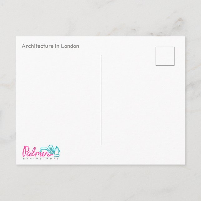 Carte Postale Architecture de Londres (Dos)