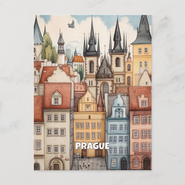 Carte Postale Architecture de Prague (Devant)