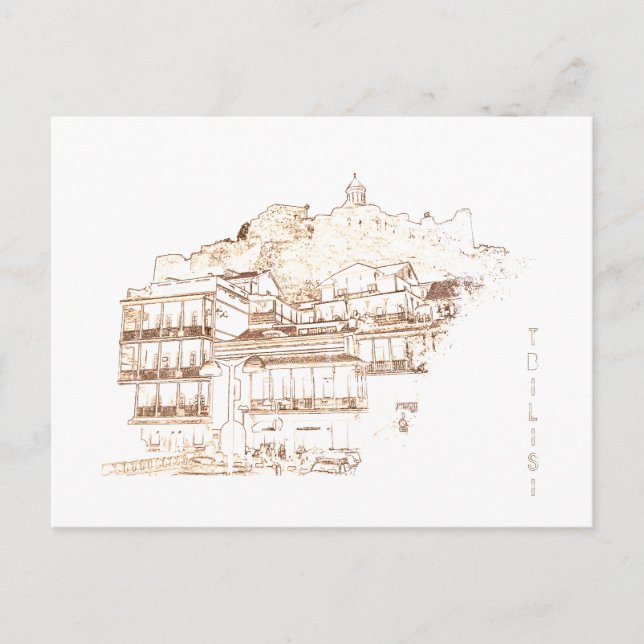 Carte Postale Architecture de rue Tbilissi Georgia (Devant)