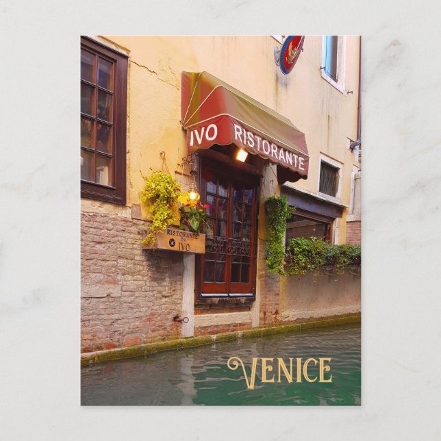 Carte Postale Architecture du Canal de Venise Ristorante (Devant)