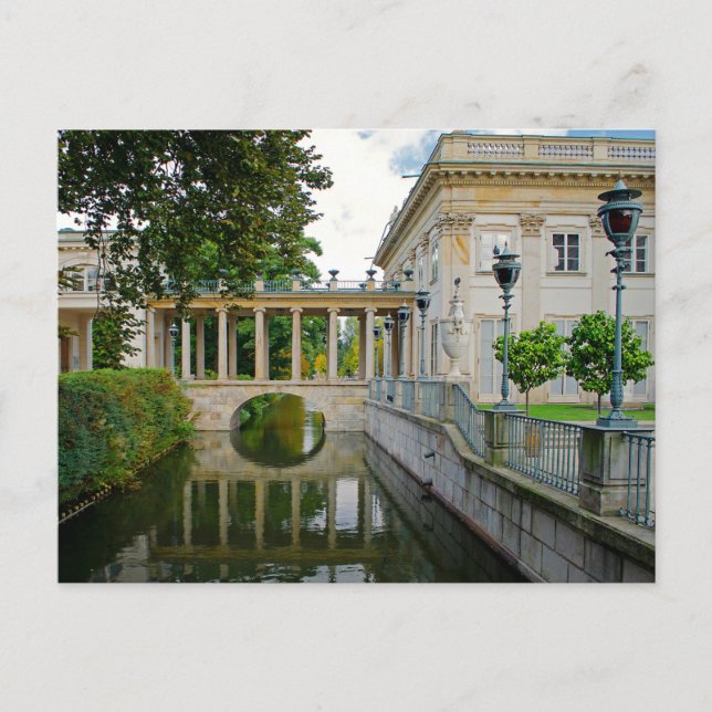Carte Postale Architecture du Palais de Lazienki Varsovie (Devant)