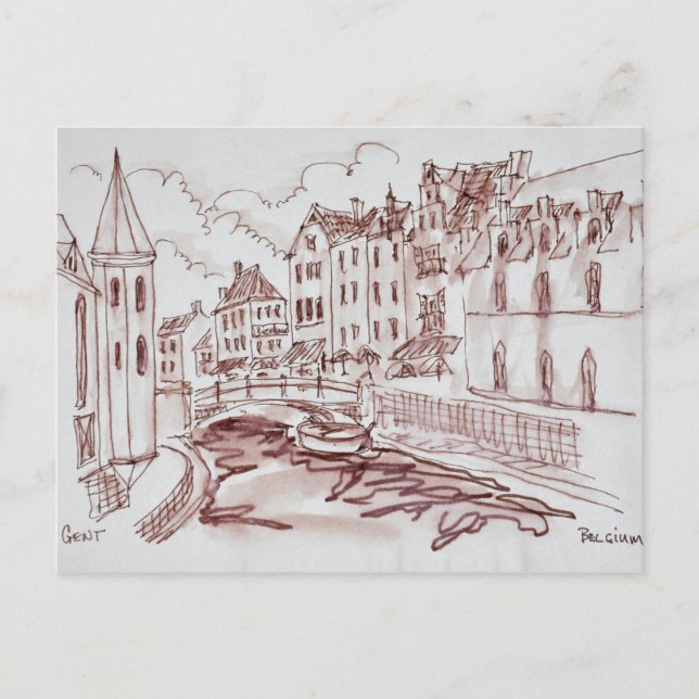 Carte Postale Architecture flamande | Gand, Belgique (Devant)