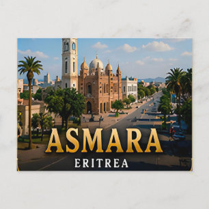 Carte Postale Architecture italienne d'Asmara et Érythrée intemp
