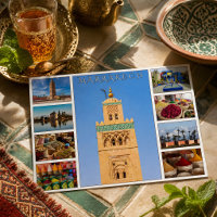 Architecture marocaine colorée rouge de Marrakech