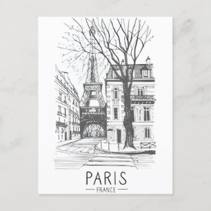 Carte Postale Architecture tour eiffel vintage Paris Po