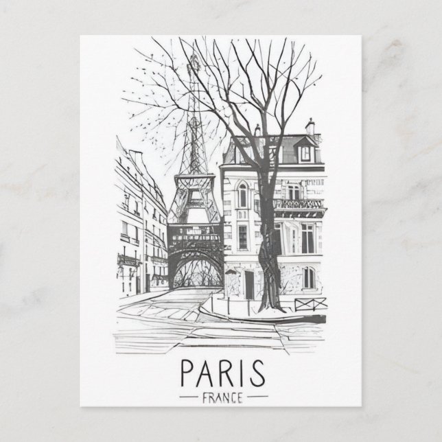 Carte Postale Architecture tour eiffel vintage Paris Po (Devant)
