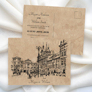 Carte Postale Architecture vintage de mariage