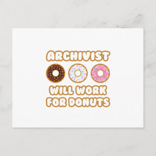 Carte Postale Archiviste .. Fonctionnera Pour Les Donuts