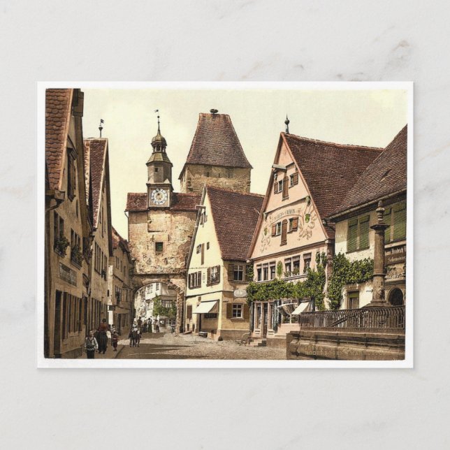 Carte Postale Archway et la tour Saint-Marc, Rothenburg (c.-à-d. (Devant)