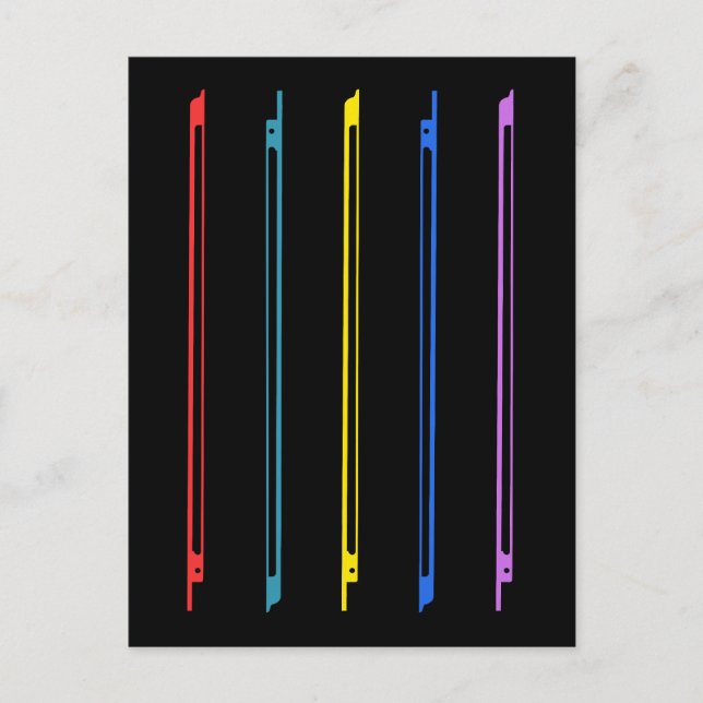 Carte Postale Arcs de violon colorés (Devant)