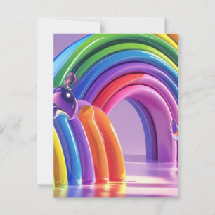 Carte Postale Arcs-en-ciel déformés