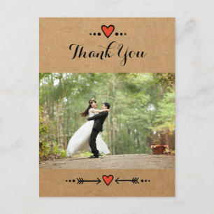 Carte Postale Arcs et amoureux roses Pays Merci 2